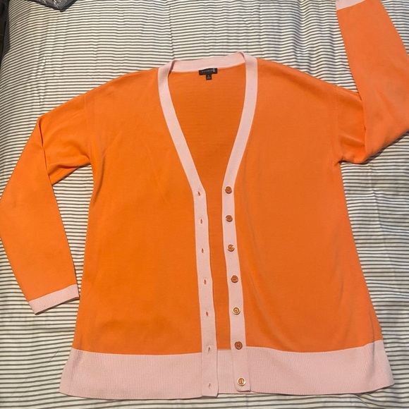 Small- Talbots- Beautiful Orange Cardigan- EUC! - Picture 1 of 6